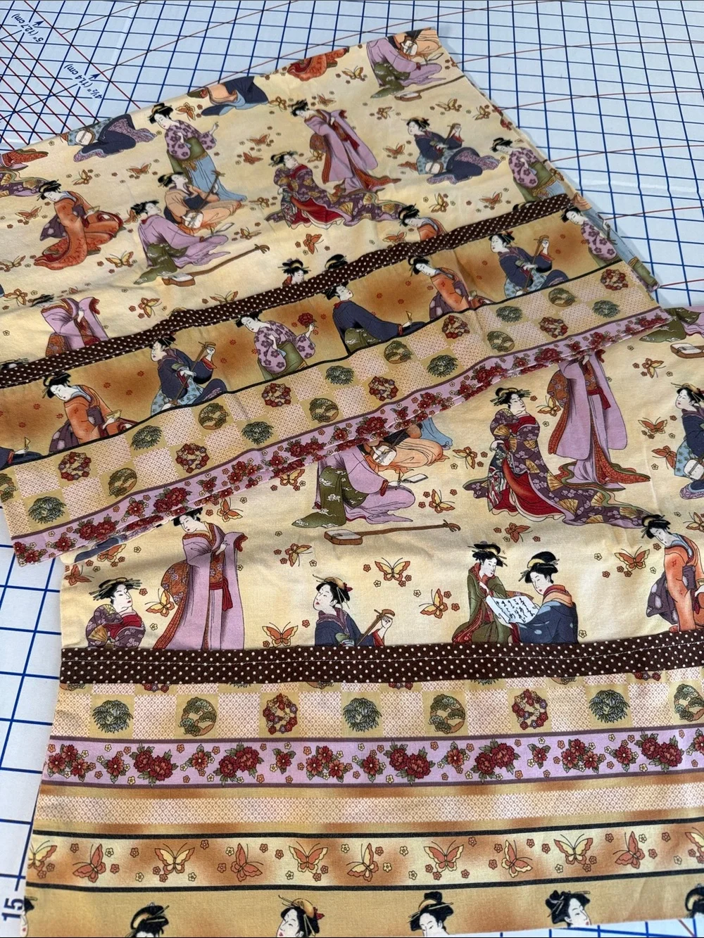 Vintage Asian Geisha Pillowcase Pair Japanese-Inspired Cotton Blend Standard